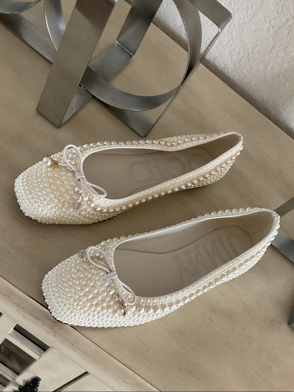 JImmy Choo embellished Elme flats, size 39.5